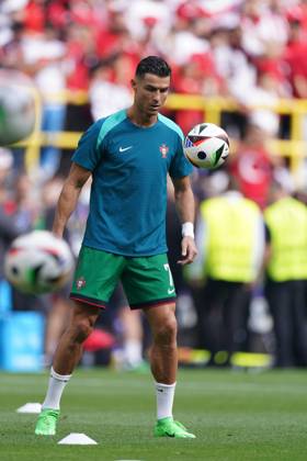 2024-06-22 Turkiye v Portugal - Group F - UEFA EURO, EM, Europameisterschaft,Fussball 2024 DORTMUND, GERMANY - JUNE 22: Cristiano Ronaldo of Portugal during the Group F - UEFA EURO 2024 match between Turkiye and Portugal at BVB Stadion Dortmund on June 22, 2024 in Dortmund, Germany. (Photo by Joris Verwijst BSR Agency) Dortmund Germany Content not available for redistribution in The Netherlands directly or indirectly through any third parties. Copyright: xBSRxAgencyx