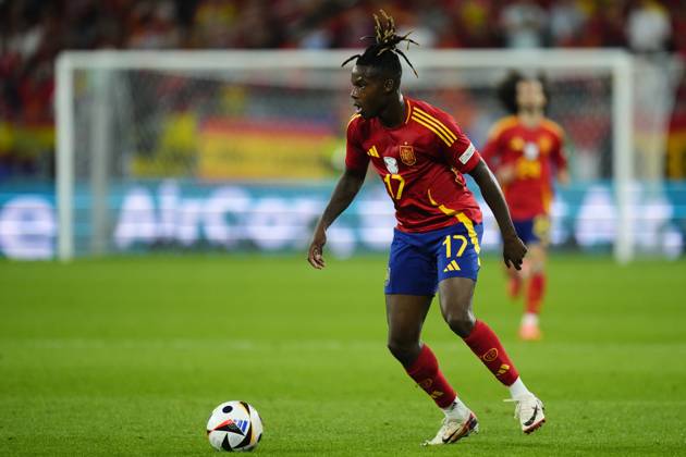 Spain v Italy: Group B - UEFA EURO, EM, Europameisterschaft,Fussball 2024 Nico Williams left winger of Spain and Athletic Club Bilbao during the UEFA EURO 2024 group stage match between Spain and Italy at Arena AufSchalke on June 20, 2024 in Gelsenkirchen, Germany. Gelsenkirchen Germany Copyright: xJosexBretonx originalFilename:breton-spainvit240620_npIjM