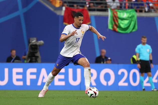 Germany - UEFA EURO, EM, Europameisterschaft,Fussball 2024 - Netherlands vs France - 21 06 2024 GERMANY, LEIPZIG, JUNE 21. William Saliba of France during the UEFA EURO 2024 group D stage match between Netherlands and France. On June 21, 2024 at Leipzig Stadium in Leipzig, Germany. Photo by Manuel Blondeau AOP.Press Leipzig Leipzig Stadium Germany Copyright: x ManuelxBlondeau AOP.Pressx AOP20240621 0128
