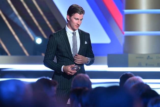 Gala evening to present Golden Stick award for the best Czech Ice hockey, Eishockey player of past season was held in Prague, Czech Republic, on June 23, 2024. On the photo is seen Lukas Dostal (2nd place). (CTKxPhoto MichaelaxRihova) CTKPhotoP2024062306370  CTKPhotoP2024062306370