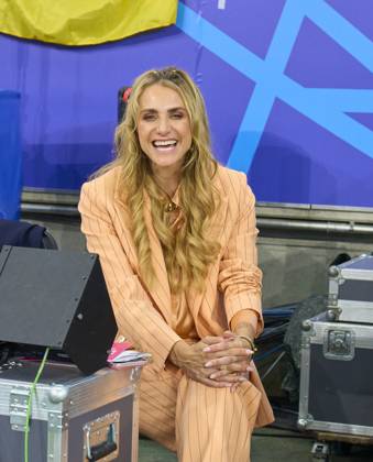 Anna KRAFT, GER TV presenter RTL, in the group A stage match GERMANY - SWITZERLAND 1-1 of the UEFA European Championships 2024 on Jun 23, 2024 in Frankfurt, Germany.