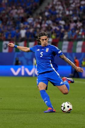 Italy™s Riccardo Calafiori during the Euro 2024 soccer match between Croatia and Italy at the Leipzig stadium, Lipsia, Germany - Monday 24, June , 2024. - Soccer . Copyright: xFabioxFerrari LaPressex