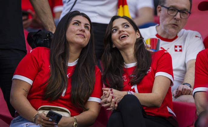 Frankfurt, Germany. 23rd Jun 2024. Alina (Frau von Yann Sommer (SUI)) Switzerland - Germany Schweiz - Deutschland 23.06.2024