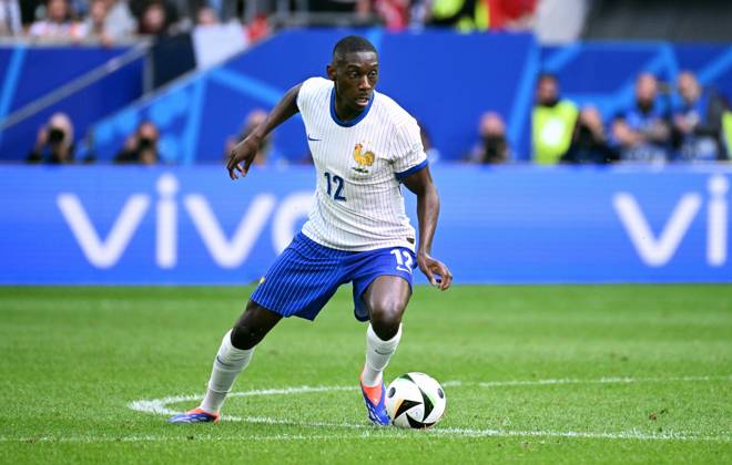 Fussball, Europameisterschaft, EURO 2024, Achtelfinale, Merkur Spiel-Arena Düsseldorf: Frankreich Belgien 1:0; Randal Kolo Muani (FRA). Aktion, Einzelbild.