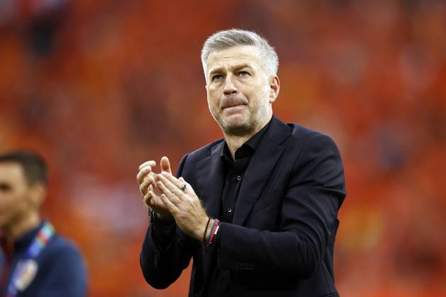 MUNICH - Romania coach Edward Iordanescu disappointment after the UEFA EURO, EM, Europameisterschaft,Fussball 2024 round of 16 match between Romania and the Netherlands at the Munich Football Arena on July 2, 2024 in Munich, Germany. ANP MAURICE VAN STEEN UEFA EURO 2024 2024 xVIxANPxSportx xxANPxIVx 502631294 originalFilename: 502631294