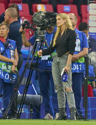 Anna KRAFT, GER TV presenter RTL, in the quarter final match GERMANY - SPAIN 1-2 n.V. of the UEFA European Championships 2024 on Jul 5, 2024 in Stuttgart, Germany.