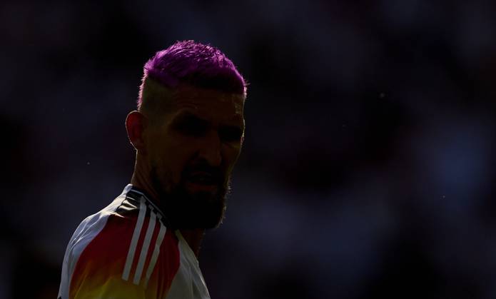 Robert Andrich, DFB 23 with pink hair in the quarter final match GERMANY - SPAIN 1-2 n.V. of the UEFA European Championships 2024 on Jul 5, 2024 in Stuttgart, Germany.