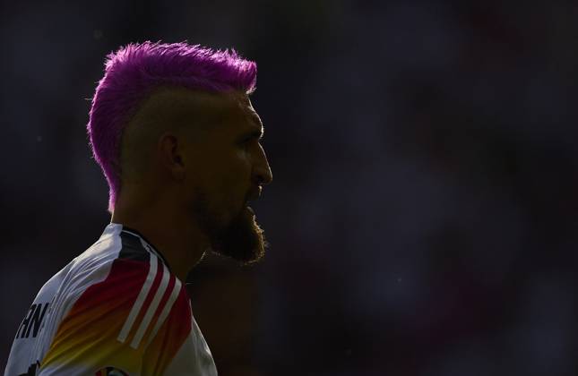 Robert Andrich, DFB 23 with pink hair in the quarter final match GERMANY - SPAIN 1-2 n.V. of the UEFA European Championships 2024 on Jul 5, 2024 in Stuttgart, Germany.