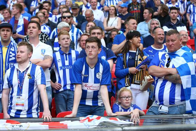 Soccer 2016: European Soccer May 28, 2016 - London, United Kingdom - Dejected Wednesday fans during the Skybet Championship Play Off Final match at Wembley Stadium. Photo credit should read: Philip Oldham Sportimage. London United Kingdom EDITORIAL USE ONLY Copyright: xx ZUMA-20160528_zaf_si1_066.jpg PhillipxOldhamx csmphototwo285767