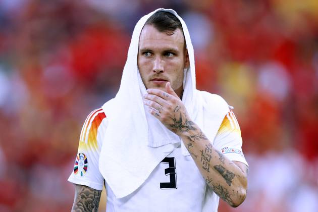 RAUM David Team Deutschland UEFA Fussball EURO 2024 in Deutschland Viertelfinale Spanien - Deutschland 2 : 1 am 05.07.2024 in Stuttgart DFL REGULATIONS PROHIBIT ANY USE OF PHOTOGRAPHS as IMAGE SEQUENCES and or QUASI-VIDEO Copyright: xLacixPerenyix
