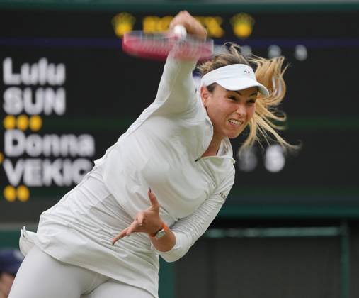 Lawn Tennis - 2024 Wimbledon Championship Lulu Sun (NZL) v Donna Vekic (CRO) All England Lawn Tennis & Croquet Club - Tuesday 9h July 2024 Donna Vekic (CRO)