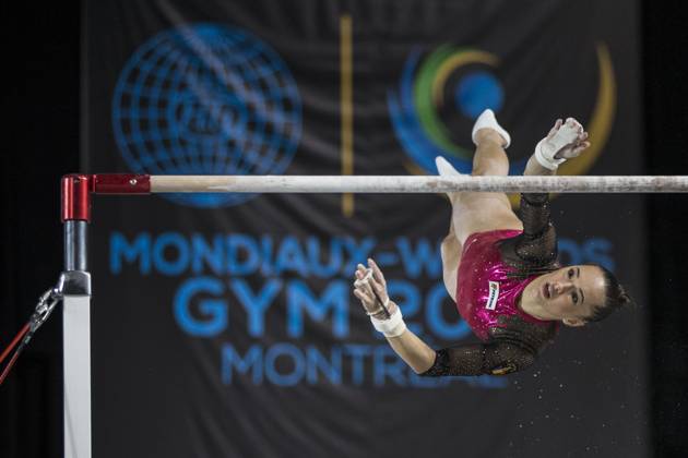 Artistic Gymnastics World Championships OCT 1 October 1, 2017: Gymnast Larisa Iordache (ROU) at podium training, during the 47th FIG Artistic Gymnastics World Championships in Montreal, Canada. Iordache suffered an achilles tear just before the start of competition and had to withdraw. Melissa J. Perenson CSM Montreal California Canada EDITORIAL USE ONLY Copyright: xx ZUMA-20171001_zaf_c04_303.jpg MelissaxJ.xPerensonx csmphototwo295097