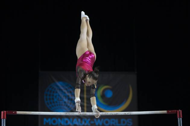 Artistic Gymnastics World Championships OCT 1 October 1, 2017: Gymnast Larisa Iordache (ROU) at podium training, during the 47th FIG Artistic Gymnastics World Championships in Montreal, Canada. Iordache suffered an achilles tear just before the start of competition and had to withdraw. Melissa J. Perenson CSM Montreal California Canada EDITORIAL USE ONLY Copyright: xx ZUMA-20171001_zaf_c04_319.jpg MelissaxJ.xPerensonx csmphototwo295102