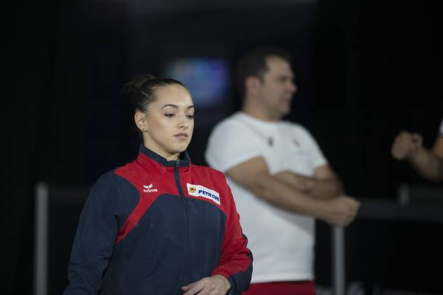 Artistic Gymnastics World Championships OCT 1 October 1, 2017: Gymnast Larisa Iordache (ROU) at podium training, during the 47th FIG Artistic Gymnastics World Championships in Montreal, Canada. Iordache suffered an achilles tear just before the start of competition and had to withdraw. Melissa J. Perenson CSM Montreal California Canada EDITORIAL USE ONLY Copyright: xx ZUMA-20171001_zaf_c04_310.jpg MelissaxJ.xPerensonx csmphototwo295111