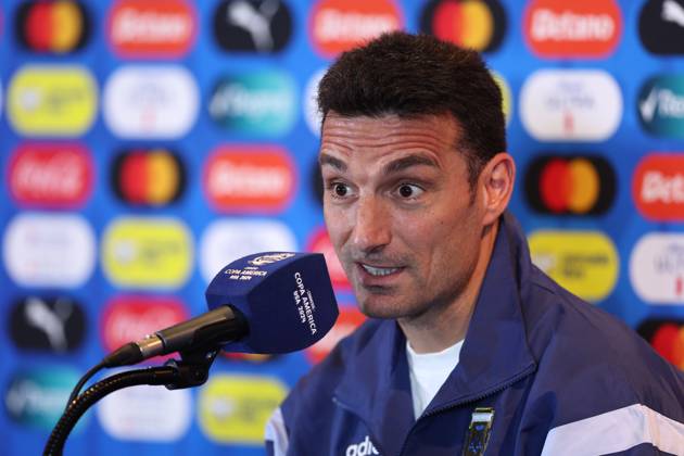 Argentina s coach, Lionel Scaloni, during a press conference, PK, Pressekonferenz prior to the match against Canada for semifinal of the Copa Amà rica USA 2024, at MetLife Stadium in New Jersey, on July 8, 2024. NEW JERSEY UNITED STATES Copyright: xALEJANDROxPAGNIx