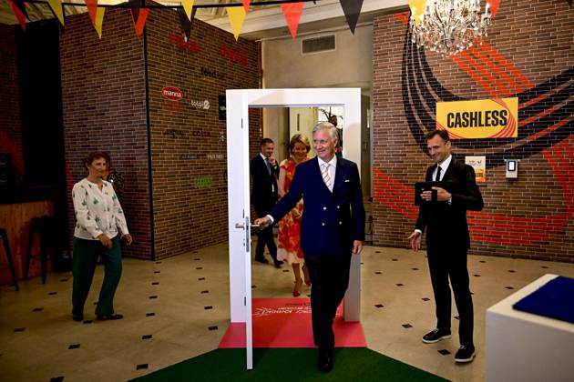 King Philippe - Filip of Belgium pictured during the official opening of the Lotto Belgium House at the start of the Paris 2024 Olympic Games, Olympische Spiele, Olympia, OS on Friday 26 July 2024 in Paris, France . The Games of the XXXIII Olympiad are taking place in Paris from 26 July to 11 August. The Belgian delegation counts 165 athletes in 21 sports. DIRKxWAEM x97065792x