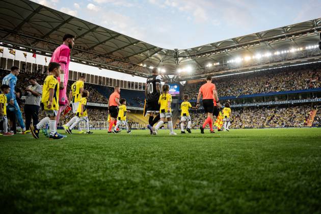 Fenerbahce v Lugano UEFA Champions League Second Qualifying Round Starting ceromony before the match. Fenerbahce and Lugano faced each other in the UEFA Champions League second qualifying round second leg, the match took place at Sukru Saracoglu Stadium on July 30, 2024 Istanbul Istanbul Turkey Copyright: xYagizxGurtugx