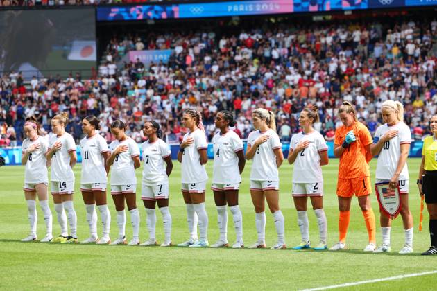 United States of America team group, Mannschaftsbild, Totale (USA), AUGUST 3, 2024 - Football Soccer : Women s Quarter-Final match between United States of America 1-0 Japan during the Paris 2024 Olympic Games, Olympische Spiele, Olympia, OS at Parc des Princes in Paris, France. Noxthirdxpartyxsales (262279010)
