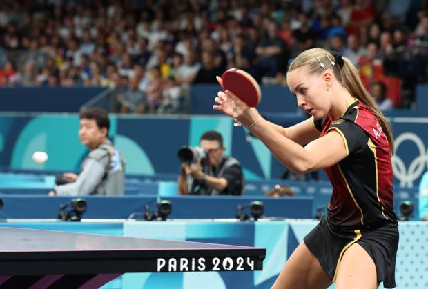 Sports News 2024 Paris Olympics 2024: Table tennis, Tischtennis Women Team Singles Qr Finals Germany won by 3-1 KAUFMANN - GER in picture Porte Maillot Main Media Centre France Copyright: xSeshadrixSukumarx