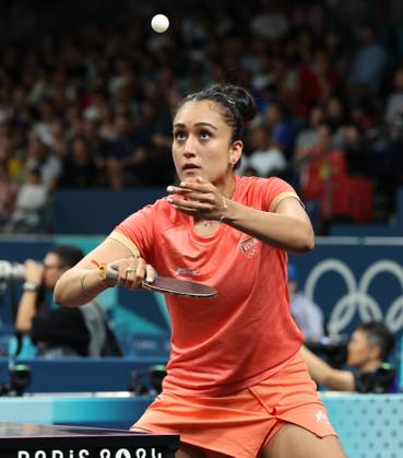 Sports News 2024 Paris Olympics 2024: Table tennis, Tischtennis Women Team Singles Qr Finals Germany won by 3-1 ndias Manika Batra facing KAUFMANN - GER Porte Maillot Main Media Centre France Copyright: xSeshadrixSukumarx