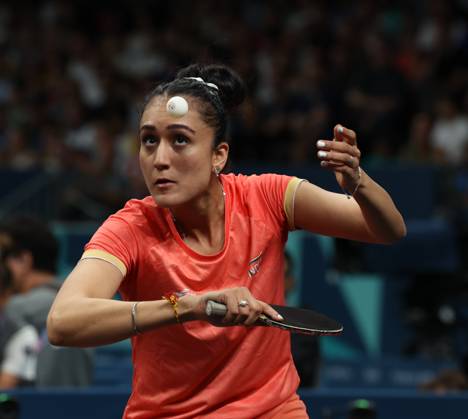 Sports News 2024 Paris Olympics 2024: Table tennis, Tischtennis Women Team Singles Qr Finals Germany won by 3-1 ndias Manika Batra facing KAUFMANN - GER Porte Maillot Main Media Centre France Copyright: xSeshadrixSukumarx