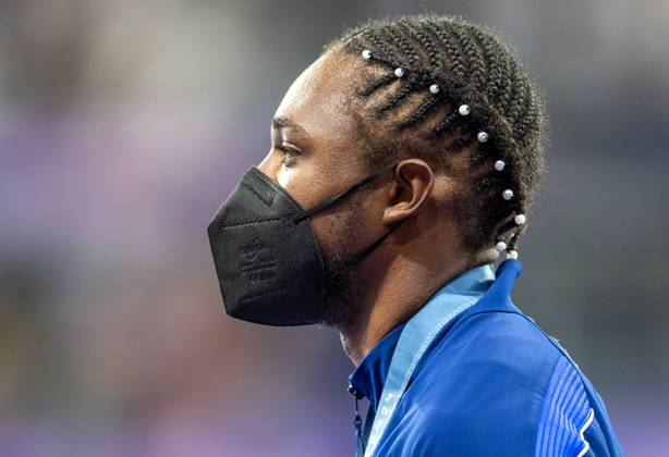 Athletics - Olympics Games Paris 2024: Day 14 Bronze medalist Noah Lyles of Team United States celebrates on the podium during the Men s 200m medal ceremony on day fourteen of the Olympic Games, Olympische Spiele, Olympia, OS Paris 2024 at Stade de France on August 09, 2024 in Paris, France. Paris France  Copyright: xAndrzejxIwanczukx originalFilename:iwanczuk-athletic240809_npX6o.jpg