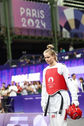 OLYMPICS - Olympic Summer Games 2024 PARIS,FRANCE,10.AUG.24 - OLYMPICS, TAEKWONDO - Olympic Summer Games Paris 2024, +67kg, women. Image shows Marlene Jahl (AUT). GEPAxpictures xArminxRauthner