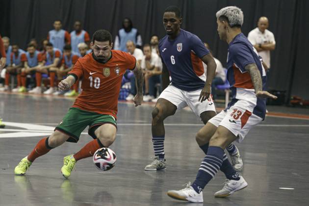 FUTSAL - PORTUGAL x CUBA Viseu (PT) 08 22 2024 - FUTSAL - PORTUGAL x CUBA, Bruno Coelho player of the Portugal national team, Nationalteam during the match between Portugal x Cuba, in a match valid in preparation for the 2024 Futsal World Championship, WM, Weltmeisterschaft which takes place in Uzbekistan. (Foto: Alexandre Gomes Thenews2 imago images) SPO Copyright: xALEXANDRExGOMESx
