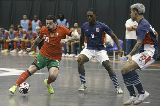 FUTSAL - PORTUGAL x CUBA Viseu (PT) 08 22 2024 - FUTSAL - PORTUGAL x CUBA, Bruno Coelho player of the Portugal national team, Nationalteam during the match between Portugal x Cuba, in a match valid in preparation for the 2024 Futsal World Championship, WM, Weltmeisterschaft which takes place in Uzbekistan. (Foto: Alexandre Gomes Thenews2 imago images) SPO Copyright: xALEXANDRExGOMESx