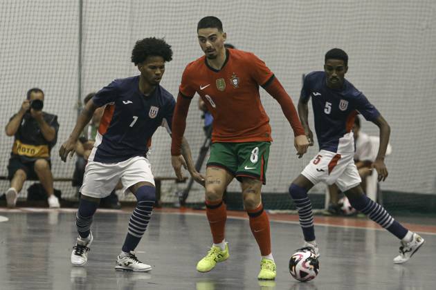 FUTSAL - PORTUGAL x CUBA Viseu (PT) 08 22 2024 - FUTSAL - PORTUGAL x CUBA, Erick player of the Portugal national team, Nationalteam during the match between Portugal x Cuba, in a match valid in preparation for the 2024 Futsal World Championship, WM, Weltmeisterschaft which takes place in Uzbekistan. (Foto: Alexandre Gomes Thenews2 imago images) SPO Copyright: xALEXANDRExGOMESx