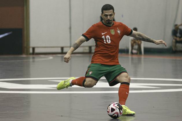 FUTSAL - PORTUGAL x CUBA Viseu (PT) 08 22 2024 - FUTSAL - PORTUGAL x CUBA, Joao Matos player of the Portugal national team, Nationalteam during the match between Portugal x Cuba, in a match valid in preparation for the 2024 Futsal World Championship, WM, Weltmeisterschaft which takes place in Uzbekistan. (Foto: Alexandre Gomes Thenews2 imago images) SPO Copyright: xALEXANDRExGOMESx