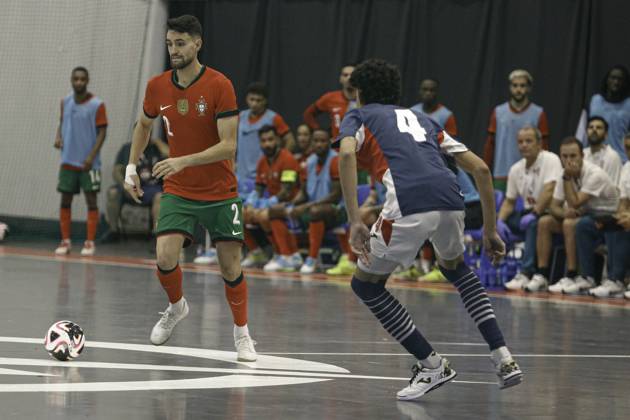FUTSAL - PORTUGAL x CUBA Viseu (PT) 08 22 2024 - FUTSAL - PORTUGAL x CUBA, Andre Coelho player of the Portugal national team, Nationalteam during the match between Portugal x Cuba, in a match valid in preparation for the 2024 Futsal World Championship, WM, Weltmeisterschaft which takes place in Uzbekistan. (Foto: Alexandre Gomes Thenews2 imago images) SPO Copyright: xALEXANDRExGOMESx