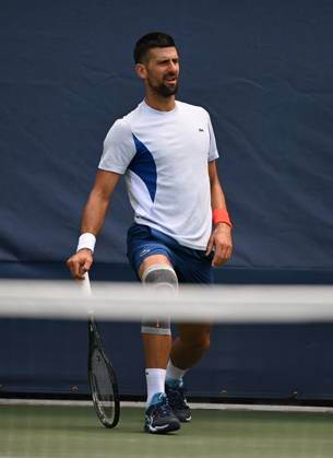FLUSHING NY- AUGUST 22: Novak Djokovic is seen on the practice court at the USTA Billie Jean King National Tennis Center on August 22, 2024 in Flushing Queens. Copyright: xmpi04x Mediapunchx