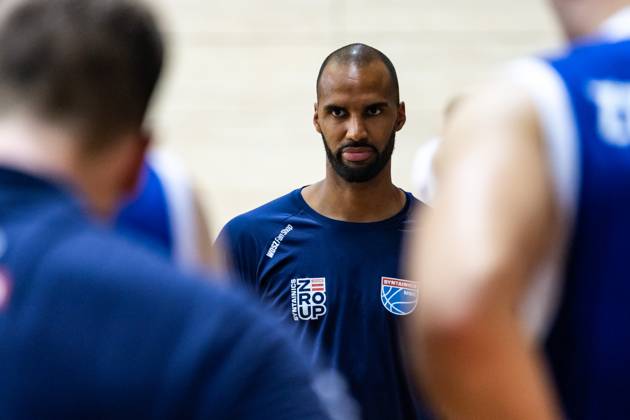 easyCredit Basketball Bundesliga, BBL, Saison 2024 2025, Herren. 24.08.2024, Testspiel Syntainics MBC - BG Göttingen, Akeem Vargas (Syntainics MBC, No 11) Copyright: Alexander Trienitz.