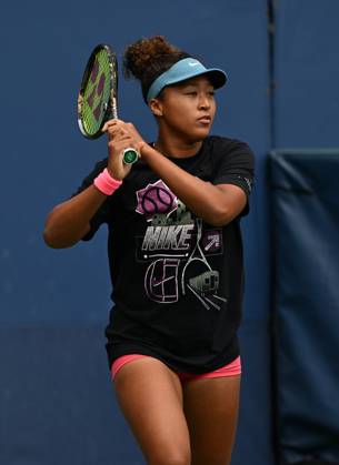 FLUSHING NY- AUGUST 24: Naomi Osaka is seen on the practice court at the USTA Billie Jean King National Tennis Center on August 24, 2024 in Flushing Queens. Copyright: xmpi04x