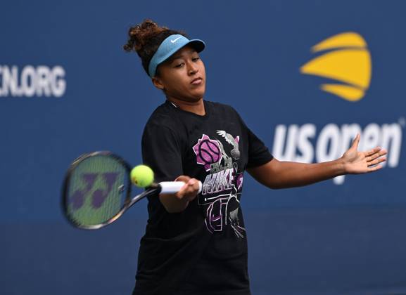 FLUSHING NY- AUGUST 24: Naomi Osaka is seen on the practice court at the USTA Billie Jean King National Tennis Center on August 24, 2024 in Flushing Queens. Copyright: xmpi04x