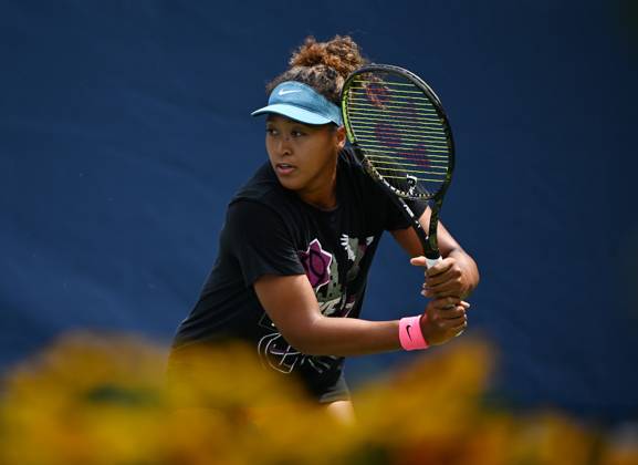 FLUSHING NY- AUGUST 24: Naomi Osaka is seen on the practice court at the USTA Billie Jean King National Tennis Center on August 24, 2024 in Flushing Queens. Copyright: xmpi04x