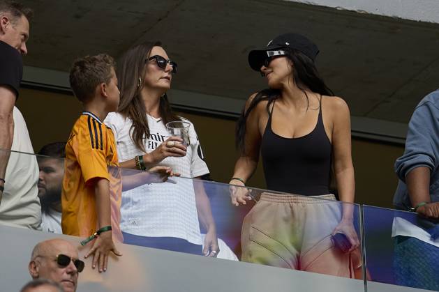 August 25, 2024, Madrid, Madrid, Spain: Kim Kardashian during La Liga football match between Real Madrid CF v Real Valladolid at Santiago Bernabeu Stadium in Madrid, Spain, August 25, 2024 Madrid Spain - ZUMAa206 20240825_zsp_a206_024 Copyright: xRubenxAlbarranx