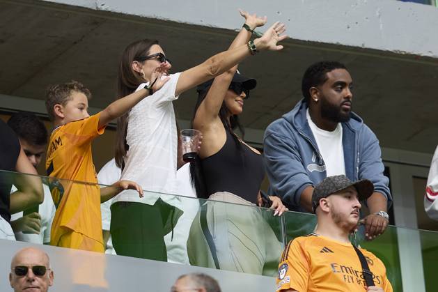 August 25, 2024, Madrid, Madrid, Spain: Kim Kardashian during La Liga football match between Real Madrid CF v Real Valladolid at Santiago Bernabeu Stadium in Madrid, Spain, August 25, 2024 Madrid Spain - ZUMAa206 20240825_zsp_a206_025 Copyright: xRubenxAlbarranx