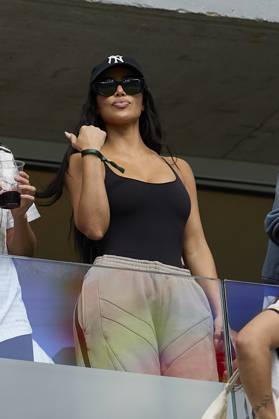August 25, 2024, Madrid, Madrid, Spain: Kim Kardashian during La Liga football match between Real Madrid CF v Real Valladolid at Santiago Bernabeu Stadium in Madrid, Spain, August 25, 2024 Madrid Spain - ZUMAa206 20240825_zsp_a206_032 Copyright: xRubenxAlbarranx