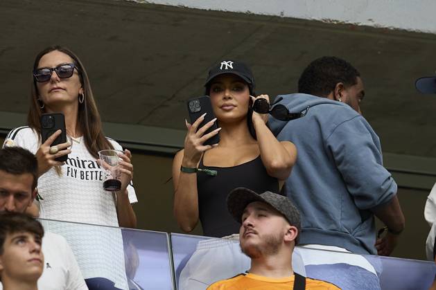 August 25, 2024, Madrid, Madrid, Spain: Kim Kardashian during La Liga football match between Real Madrid CF v Real Valladolid at Santiago Bernabeu Stadium in Madrid, Spain, August 25, 2024 Madrid Spain - ZUMAa206 20240825_zsp_a206_040 Copyright: xRubenxAlbarranx