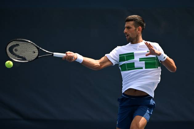 FLUSHING NY- AUGUST 25: Novak Djokovic is seen on the practice court at the USTA Billie Jean King National Tennis Center on August 25, 2024 in Flushing Queens. Copyright: xmpi04x Mediapunchx