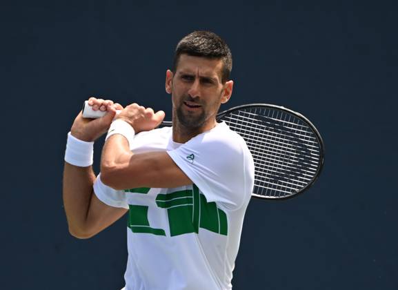 FLUSHING NY- AUGUST 25: Novak Djokovic is seen on the practice court at the USTA Billie Jean King National Tennis Center on August 25, 2024 in Flushing Queens. Copyright: xmpi04x Mediapunchx