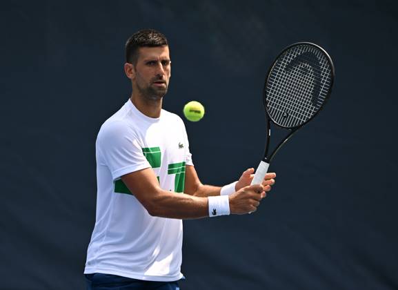 FLUSHING NY- AUGUST 25: Novak Djokovic is seen on the practice court at the USTA Billie Jean King National Tennis Center on August 25, 2024 in Flushing Queens. Copyright: xmpi04x Mediapunchx