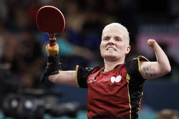 Bilder des Jahres 2024, Sport 08 August Sport Themen der Woche KW35 Sport Bilder des Tages Paralympics (Para Tischtennis); Paris, 29.08.2024 GREBE Stephanie (6 GER Para Tischtennis) freut sich über den Finaleinzug mit Doppel-Partnerin WOLF Juliane (8 GER Para Tischtennis), nicht im Bild; Paralympics (Para Tischtennis) am 29.08.2024 in der South Paris Arena 4 in Paris (Frankreich). Copyright: xBEAUTIFULxSPORTS AxelxKohringx