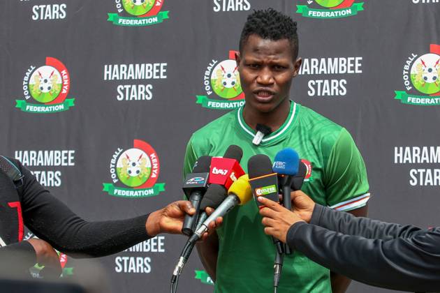 RECORD DATE NOT STATED NAMBOOLE, UGANDA - SEPTEMBER 01: Kenya Men˜s senior national team, Nationalteam Anthony Akumu in preparations for 2025 AfCON Qualifiers match against Zimbabwe at Stade Mandela National Stadium on September 1, 2024 in Uganda, Photo by Chris Omollo Copyright: xx