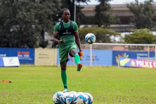 RECORD DATE NOT STATED NAMBOOLE, UGANDA - SEPTEMBER 01: Kenya Men˜s senior national team, Nationalteam Aboud Omar work-out in preparations for 2025 AfCON Qualifiers match against Zimbabwe at Stade Mandela National Stadium on September 1, 2024 in Uganda, Photo by Chris Omollo Copyright: xx