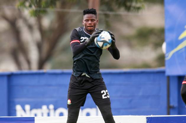 RECORD DATE NOT STATED NAMBOOLE, UGANDA - SEPTEMBER 01: Kenya Men˜s senior national team, Nationalteam Goalkeeper Byrne Omondi in preparations for 2025 AfCON Qualifiers match against Zimbabwe at Stade Mandela National Stadium on September 1, 2024 in Uganda, Photo by Chris Omollo Copyright: xx
