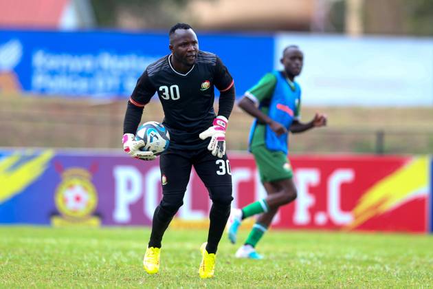 RECORD DATE NOT STATED NAMBOOLE, UGANDA - SEPTEMBER 01: Kenya Men˜s senior national team, Nationalteam Goalkeeper Levis Opiyo in preparations for 2025 AfCON Qualifiers match against Zimbabwe at Stade Mandela National Stadium on September 1, 2024 in Uganda, Photo by Chris Omollo Copyright: xx