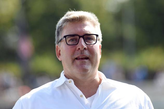 31.08.2024, xhbx, Fussball Google Pixel Frauen-Bundesliga, Eintracht Frankfurt - FC Carl Zeiss Jena emspor, v.l. Axel Hellmann (Vorstandssprecher Eintracht Frankfurt Fussball AG) (DFL DFB REGULATIONS PROHIBIT ANY USE OF PHOTOGRAPHS as IMAGE SEQUENCES and or QUASI-VIDEO) Frankfurt am Main